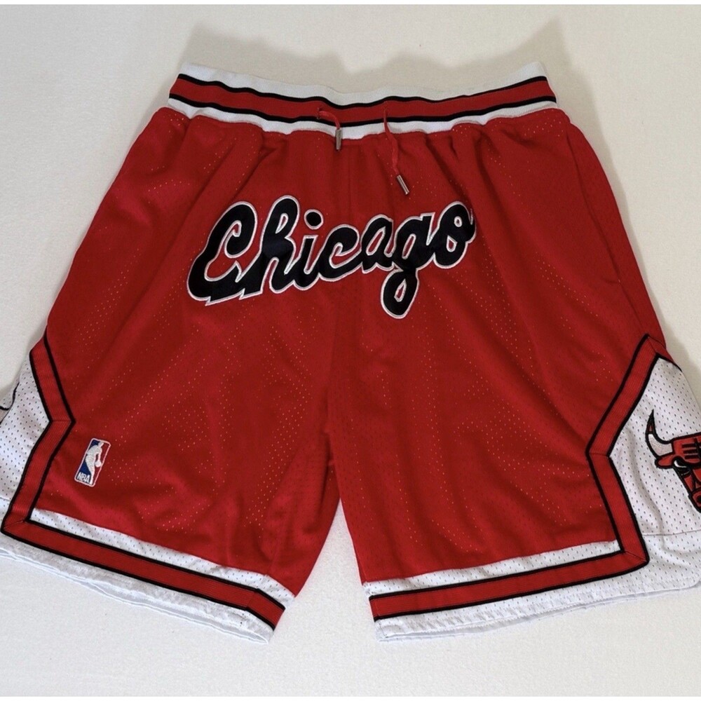 Chicago Bulls Shorts Mens Medium Red 1997 98 Just Don Mesh NBA Basketball